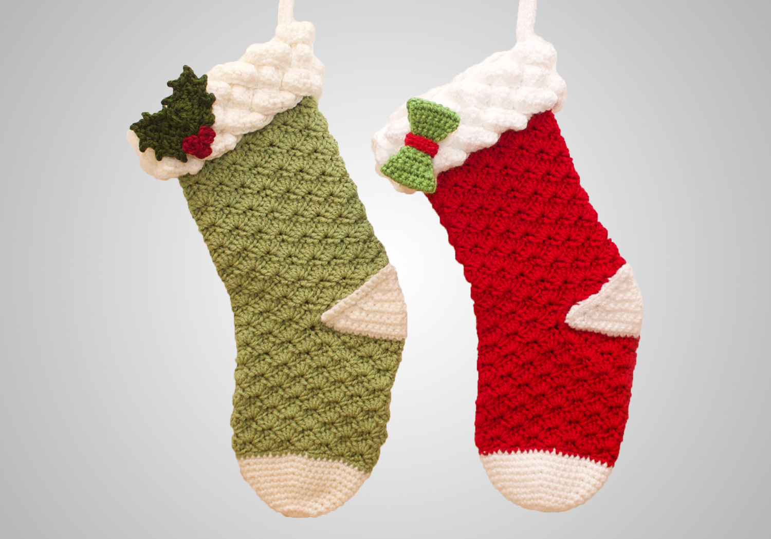 Beautiful Crochet Christmas Stocking Decor